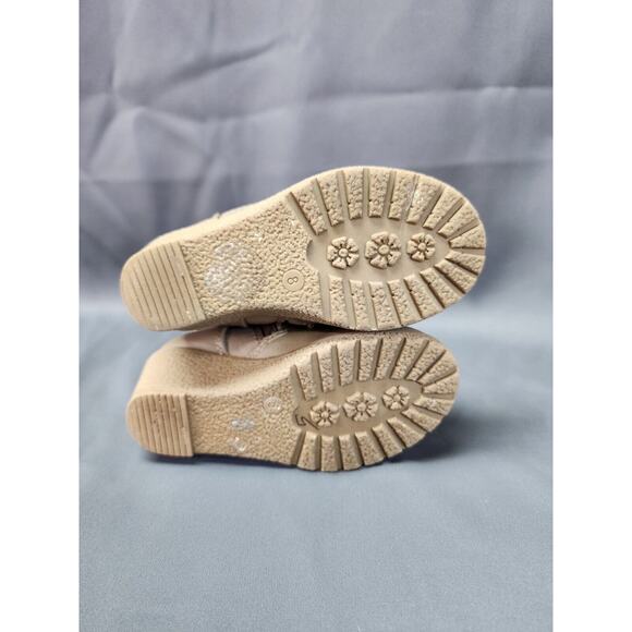 Rachael Shoes Girls Toddler Tan Wedge Quilted Boots Zipper Size 8M - Picture 6 of 9